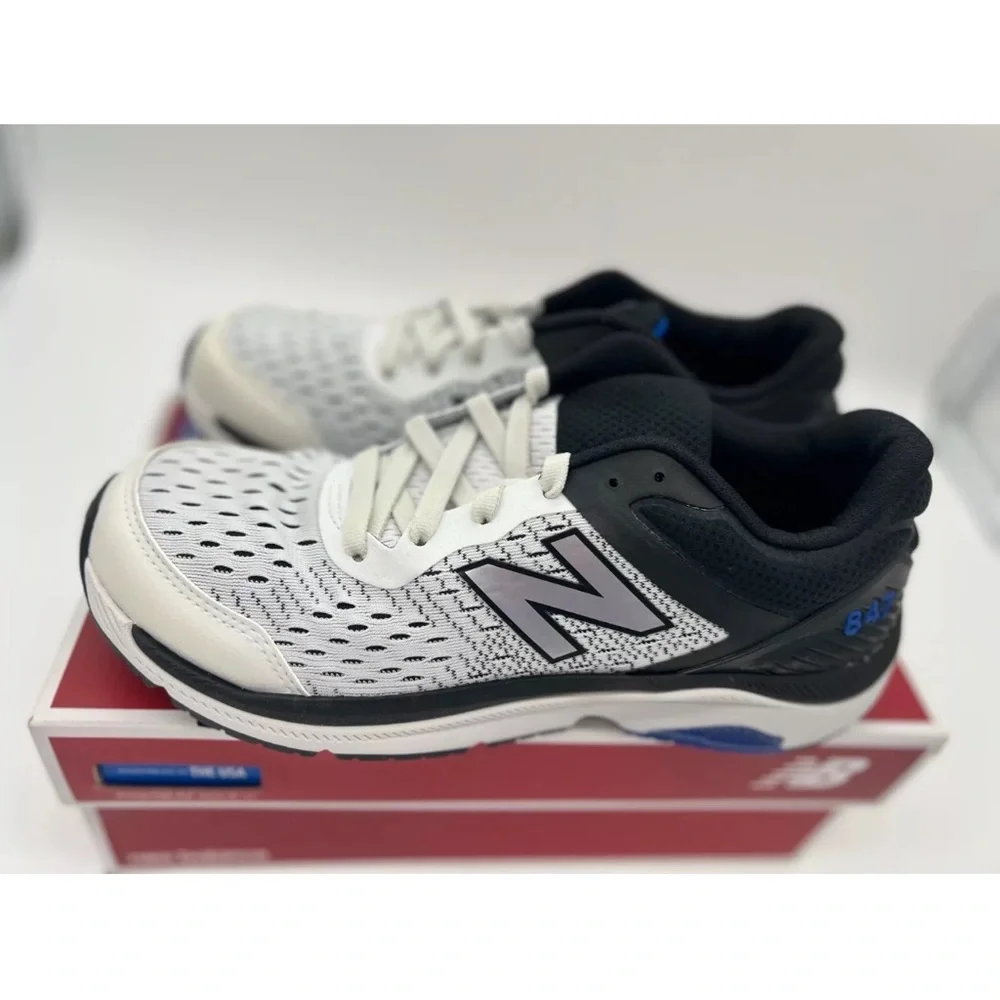 New Balance Men's 847 V4 Walking Shoe, Arctic Fox/Black, 8 X-Narrow